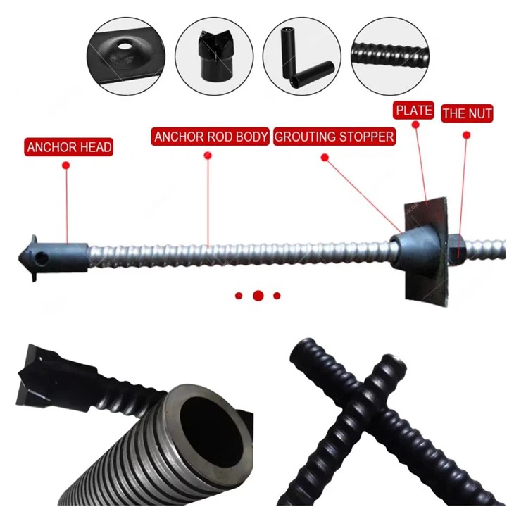Full Threaded Steel R51N Diameter 51mm Self Drilling Rock Bolt Hollow Anchor Bar Anchor Rods Full Threaded Steel R51N Diameter 51mm Self Drilling Rock Bolt Hollow Anchor Bar Anchor Rods